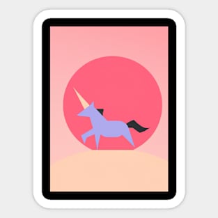 Minimal Unicorn Sticker